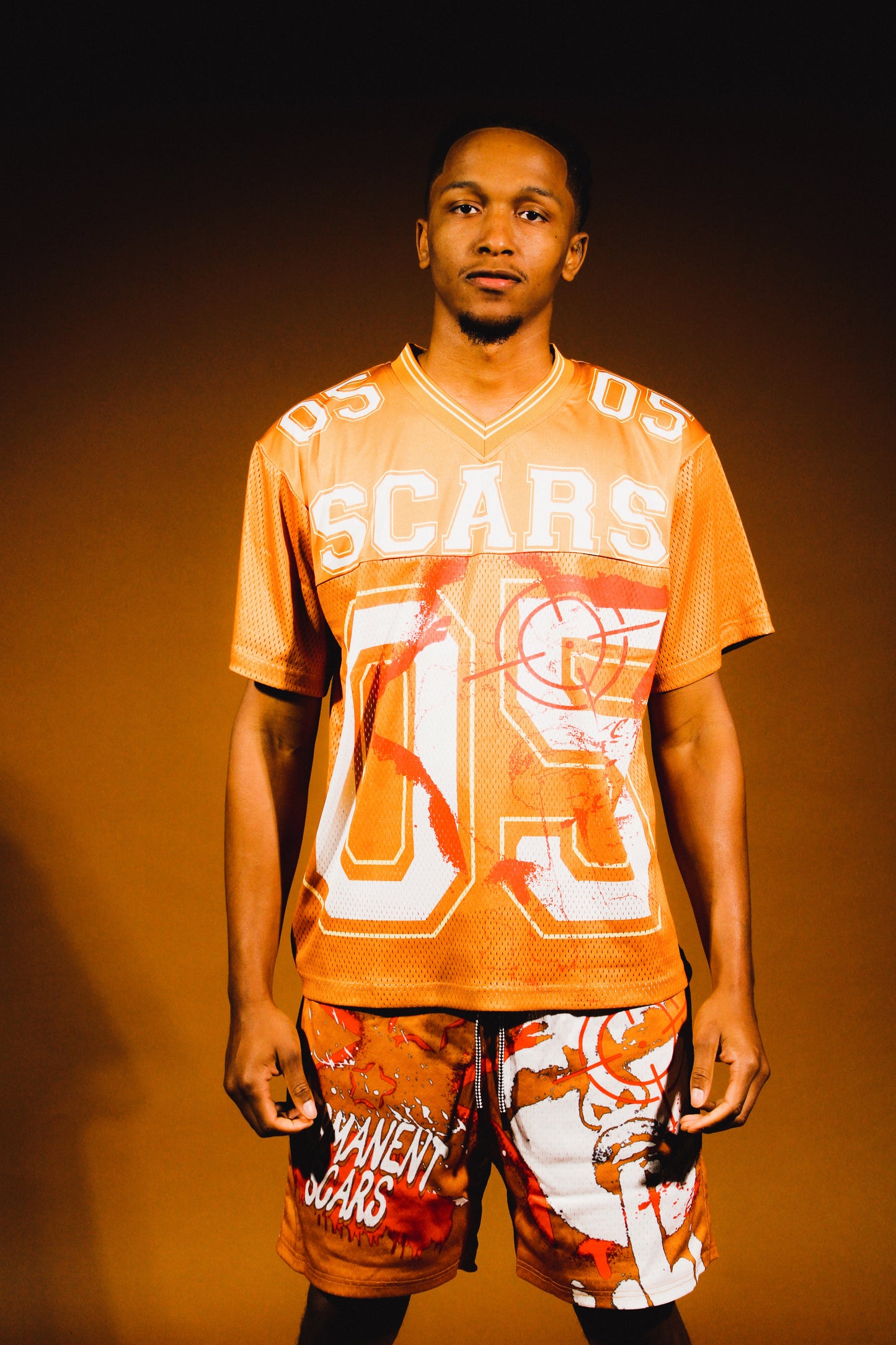 Burnt Orange Permanent Scars Sports Jersey