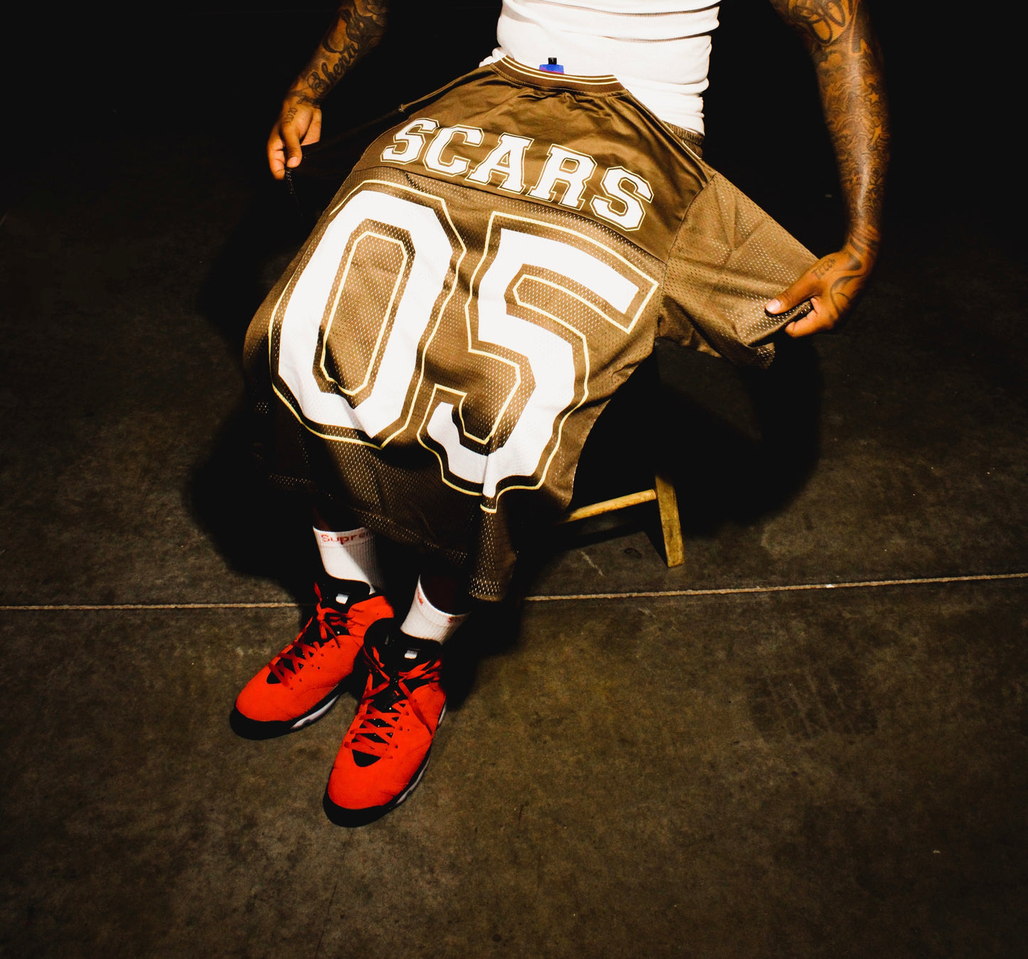 Brown Permanent Scars Sports Jersey